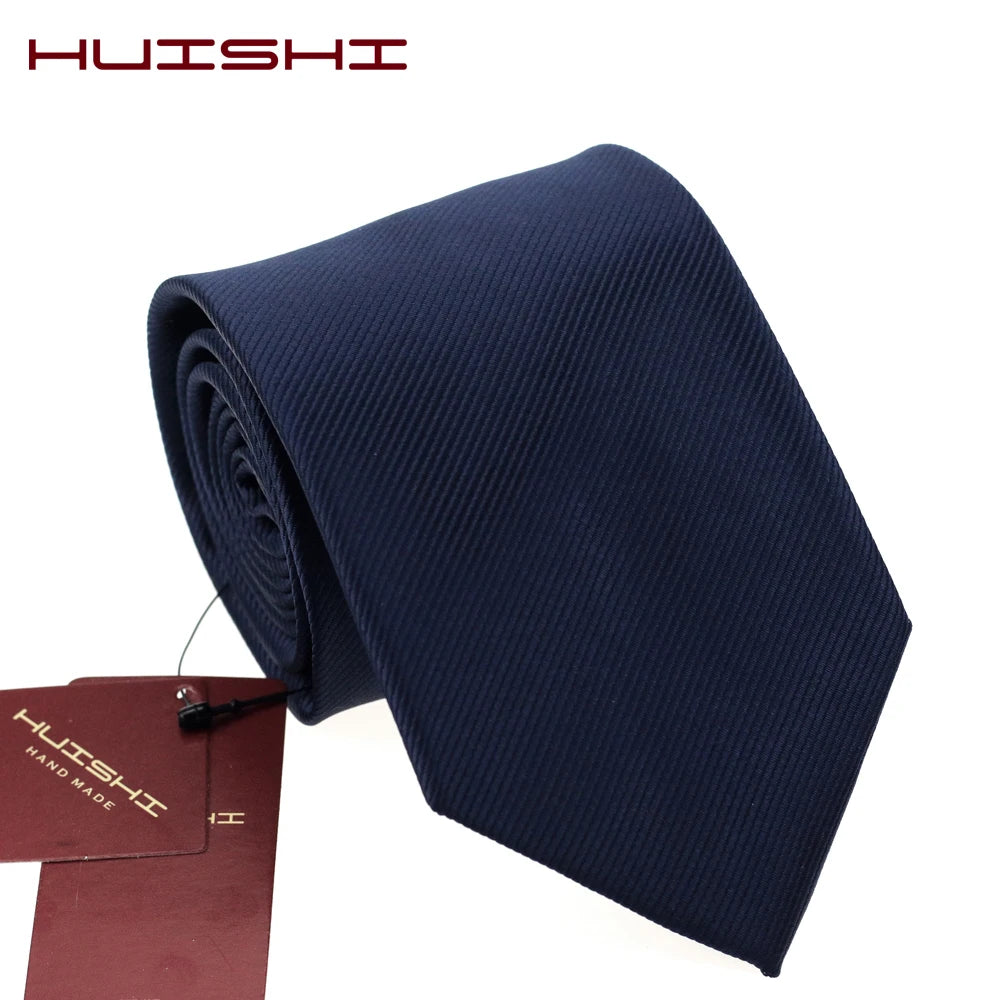 Corbata Jacquard Azul Oscuro Para Hombres Negocios Estilo Tico Elegante