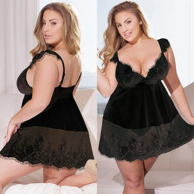 Body de Encaje Floral Talla Grande 5XL | Catsuit Transparente | Tico Trendy