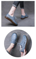 Zapatos Oxford de Diseñador | Cuero Partido | Transpirables | Cordones | Novedad