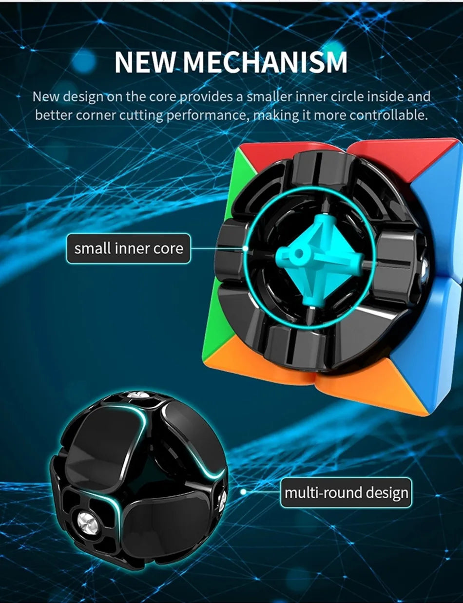 Moyu MeiLong Mini Pocket Cube Speed 2x2 Magic Cube Profession Puzzle Cube, educación para niños, juguetes para juegos, regalo