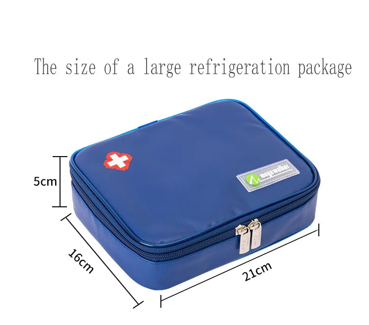 Caja enfriadora de insulina mega, bolsa de tamaño mediano, Estuche De Viaje de insulina para diabéticos con aislamiento portátil, bolsa de hielo de papel de aluminio de tela de nailon