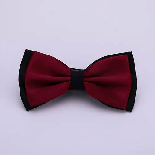 Pajarita ajustada para hombre, pajarita clásica de color negro y dorado, color rojo, verde, rosa, azul y blanco
