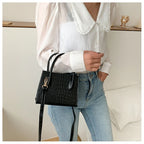 Mini Bolso Cuadrado con Patrón de Cocodrilo para Mujer