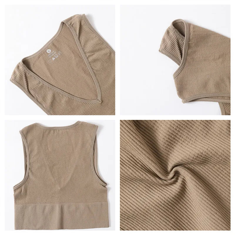 Top Corto Verano | Cuello V | Canesú Acanalado | Ticotrendy
