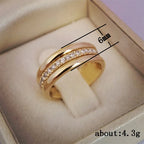 Huitan 2020 nuevo anillo de boda de moda para mujer Micro pavimentado Cubiz Zircon anillos de dedo accesorios de joyería de compromiso femenino