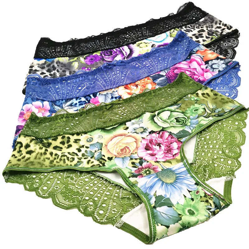 Braguitas de Encaje Floral | Talla Grande 6XL