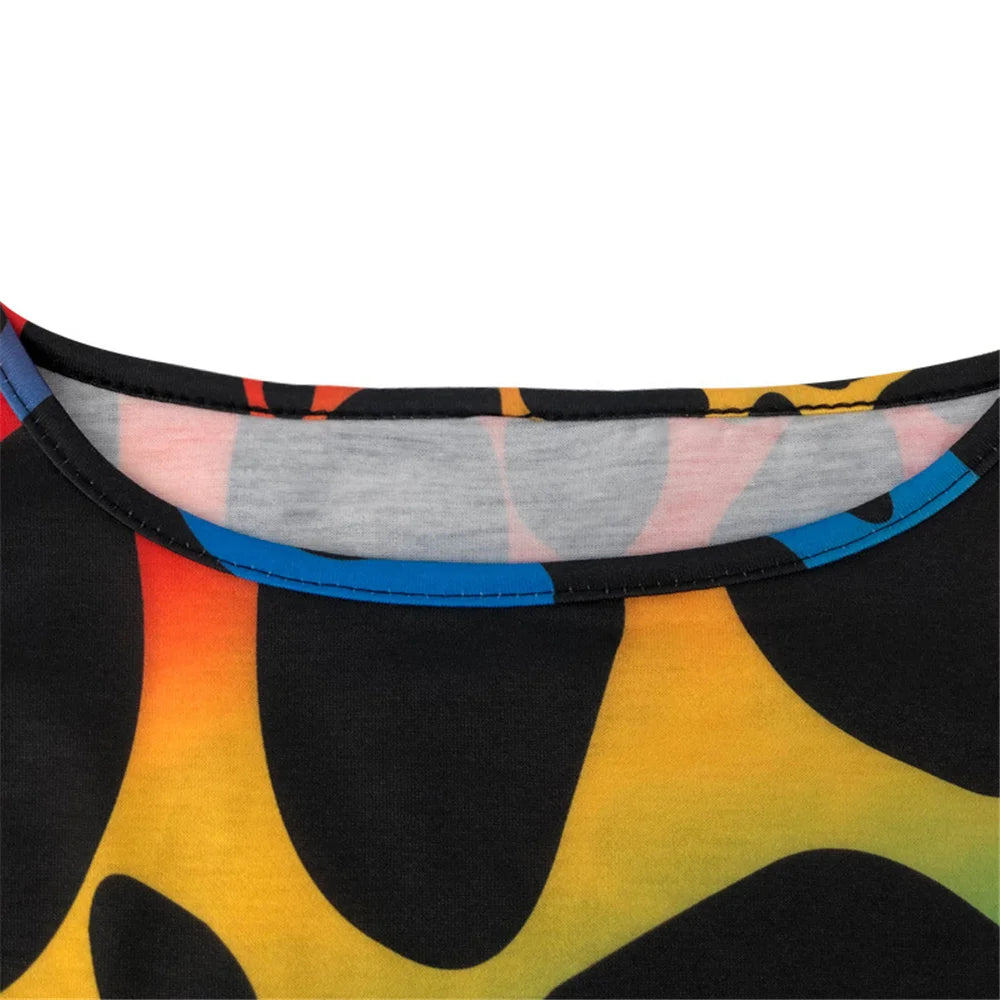 Conjuntos de faldas de talla grande para mujer, venta al por mayor, estampado, ceñido al cuerpo, Tops con cuello cuadrado, falda Maxi, nuevo traje informal de dos piezas, triangulación de envíos