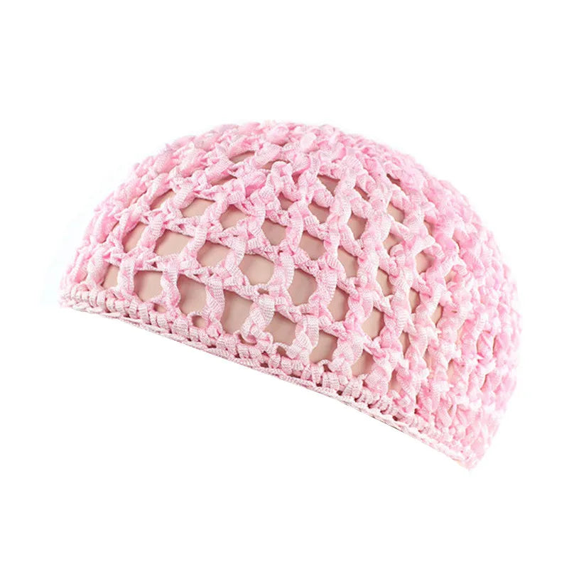 Nueva redecilla de punto suave para el cabello, gorro de redecilla de punto de rayón, gorro para el cuidado del cabello, cubierta nocturna para dormir de ganchillo, turbantes, accesorios de herramientas de estilismo
