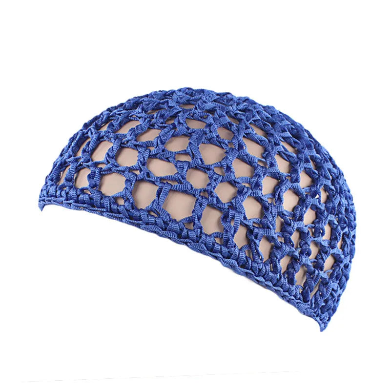 Nueva redecilla de punto suave para el cabello, gorro de redecilla de punto de rayón, gorro para el cuidado del cabello, cubierta nocturna para dormir de ganchillo, turbantes, accesorios de herramientas de estilismo