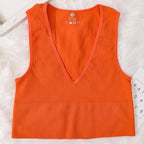 Top Corto Verano | Cuello V | Canesú Acanalado | Ticotrendy