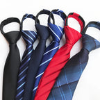 Corbata Preatada Con Cremallera Clásica De Negocios y Estilo Tico