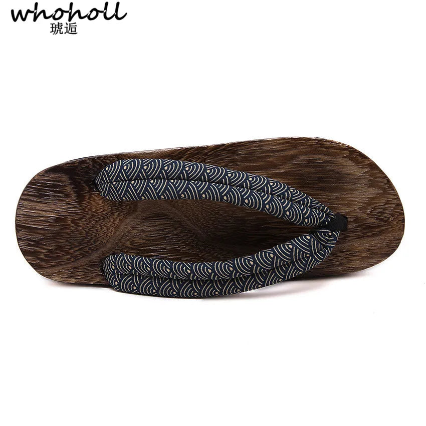 Sandalias Japonesas Geta Hombre Cosplay | Zuecos Madera Planos Novedad Verano