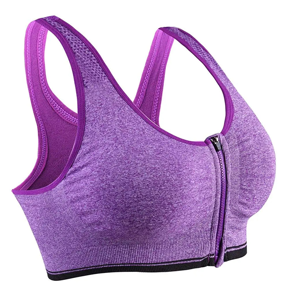 Top Deportivo para Mujer S-5XL | Cremallera Frontal y Push-up | Gimnasio y Yoga | Tico trendy