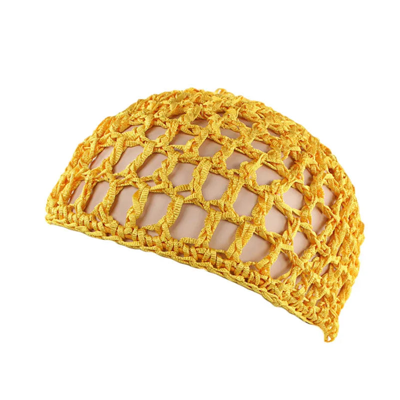 Nueva redecilla de punto suave para el cabello, gorro de redecilla de punto de rayón, gorro para el cuidado del cabello, cubierta nocturna para dormir de ganchillo, turbantes, accesorios de herramientas de estilismo