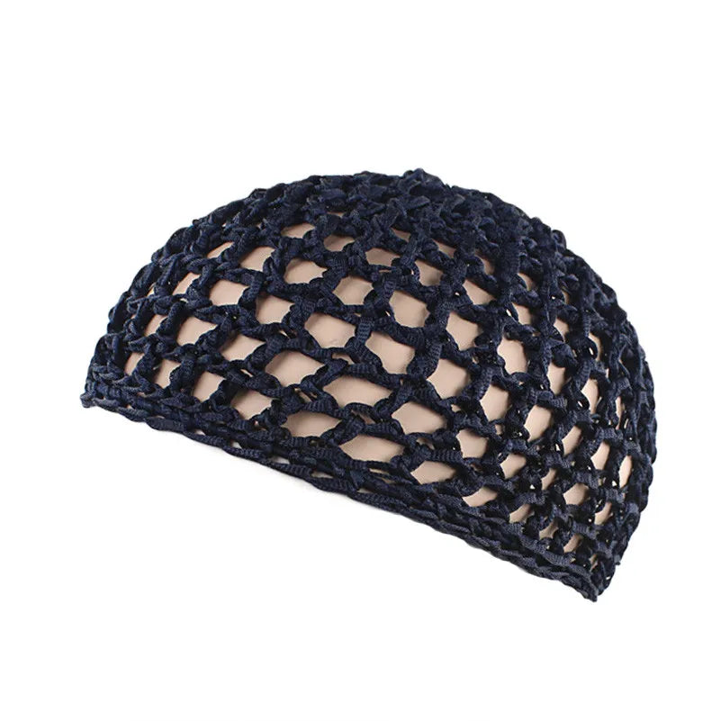 Nueva redecilla de punto suave para el cabello, gorro de redecilla de punto de rayón, gorro para el cuidado del cabello, cubierta nocturna para dormir de ganchillo, turbantes, accesorios de herramientas de estilismo