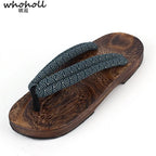 Sandalias Japonesas Geta Hombre Cosplay | Zuecos Madera Planos Novedad Verano