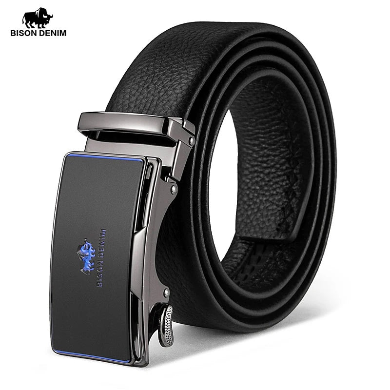 Cinturón Tico Hebilla Automática Cuero Vacuno Estilo Casual Elegante