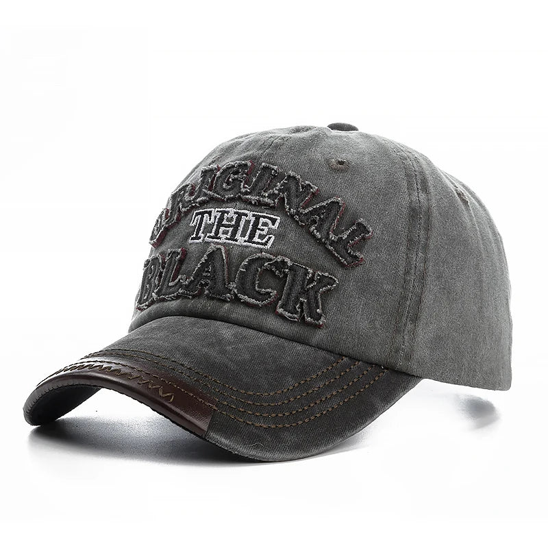 Gorra de Béisbol Retro Unisex | Bordado de Letras | Estilo Vaquero Hip Hop | Algodón