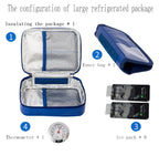 Caja enfriadora de insulina mega, bolsa de tamaño mediano, Estuche De Viaje de insulina para diabéticos con aislamiento portátil, bolsa de hielo de papel de aluminio de tela de nailon