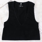 Top Corto Verano | Cuello V | Canesú Acanalado | Ticotrendy