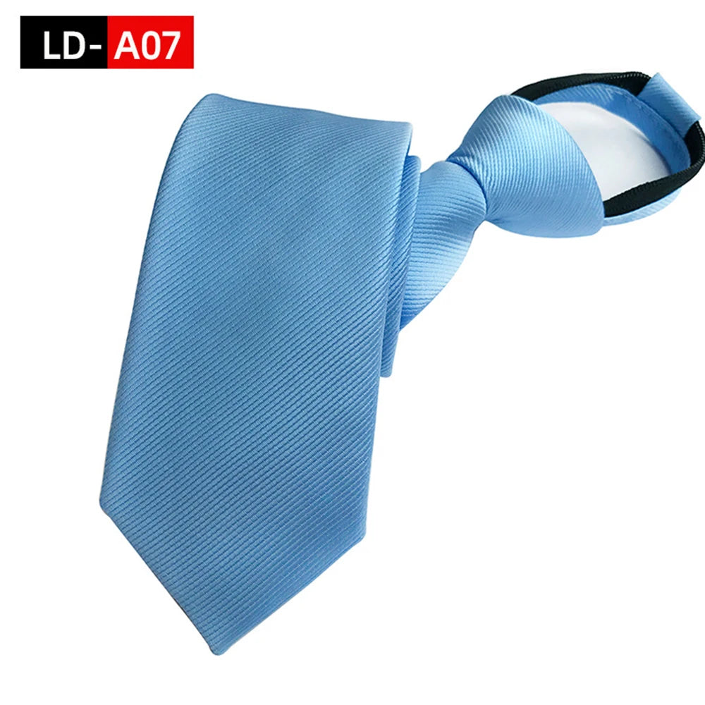 Corbata Preatada Con Cremallera Clásica De Negocios y Estilo Tico