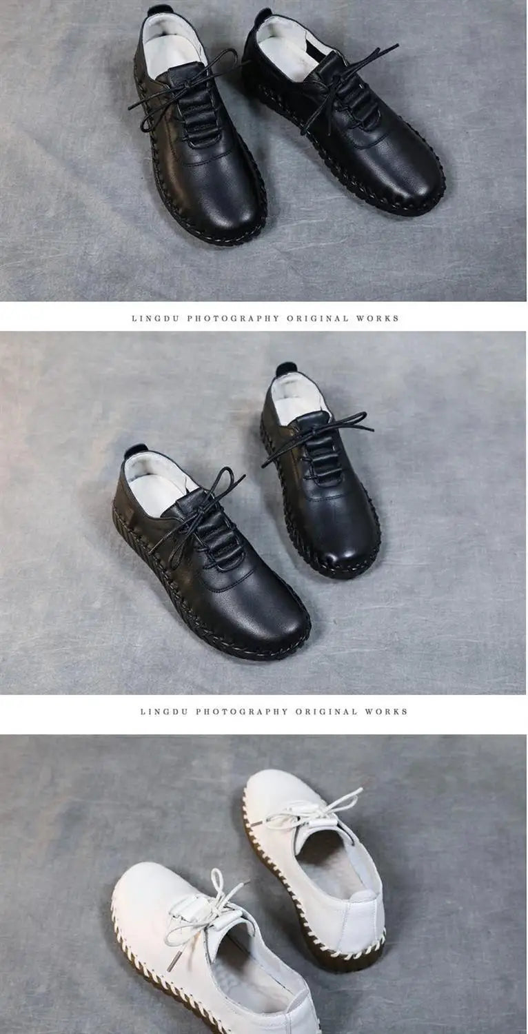 Zapatos Oxford de Diseñador | Cuero Partido | Transpirables | Cordones | Novedad