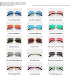 Gafas de Sol CATERSIDE | Cobre y Lentes Degradados Azules | Cuadradas Sin Montura | Lujo Unisex