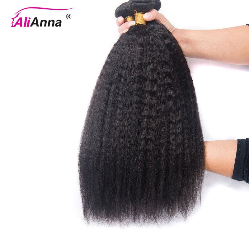 Extensiones de Cabello Remy Alianna, mechones de 30 pulgadas, cabello brasileño 100% humano, de alta calidad, 1/3/4 unidades