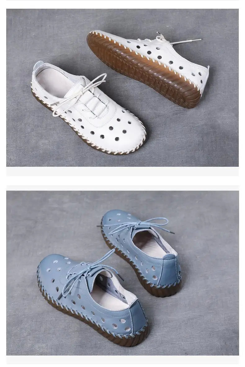 Zapatos Oxford de Diseñador | Cuero Partido | Transpirables | Cordones | Novedad