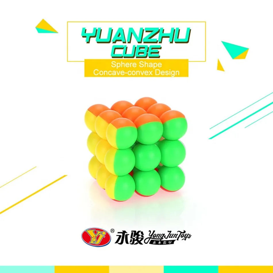 YuanZhu-Cubo mágico educativo para niños, juguete de rompecabezas, Cubo mágico ABS, YJ Little Ball 3x3, 3x3