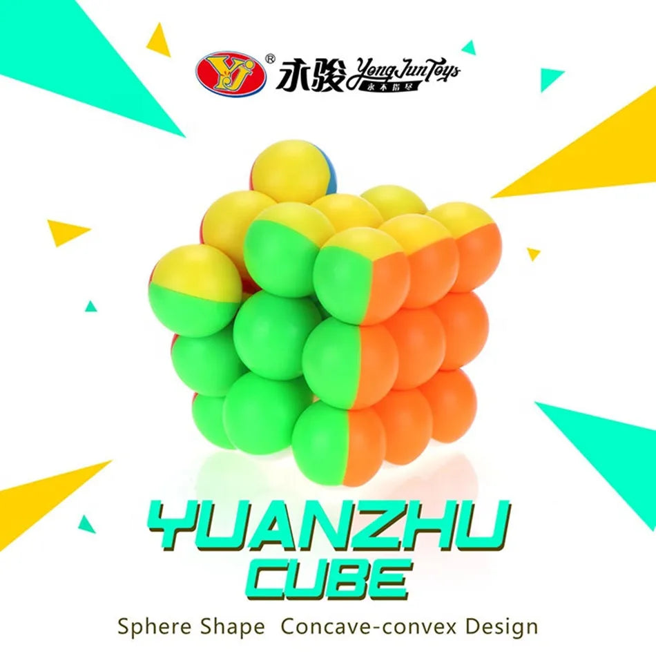 YuanZhu-Cubo mágico educativo para niños, juguete de rompecabezas, Cubo mágico ABS, YJ Little Ball 3x3, 3x3