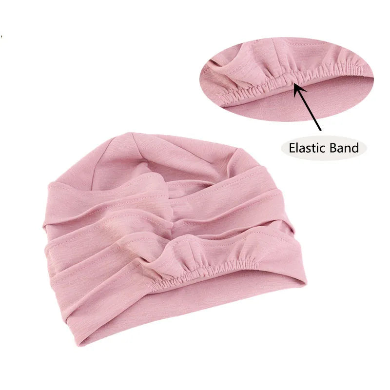 Gorro respirable para mujer, turbante Hijabs para mujer, gorro de tela elástica para la cabeza, gorro suave con volantes para quimio contra el cáncer, bufanda musulmana, venta al por mayor