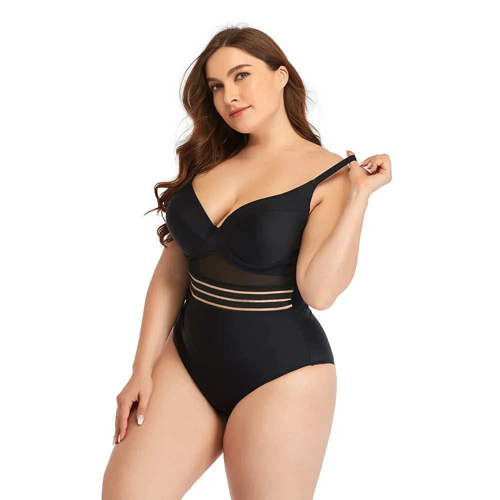 Traje de Baño Una Pieza Talla Grande | 3XL-XXL | Mujer