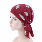 Nueva bufanda musulmana de bambú preatada, gorro de quimio para mujer, turbante para mujer, sombrero, pañuelo para la cabeza, pañuelos para el cáncer, accesorios para el cabello