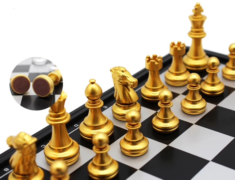 Ajedrez Magnético Plegable | Tablero y Piezas con Atracción | Entretenimiento Padres e Hijos | Ticotrendy