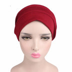 Gorro respirable para mujer, turbante Hijabs para mujer, gorro de tela elástica para la cabeza, gorro suave con volantes para quimio contra el cáncer, bufanda musulmana, venta al por mayor