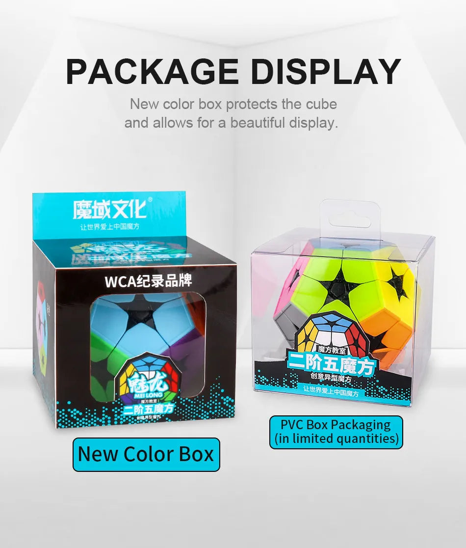 Moyu MoFang JiaoShi Meilong 2x2 Megaminx stickerless Magic Cube Kilominx dodecaedro 2x2 Color Kibiminx Speed Cube