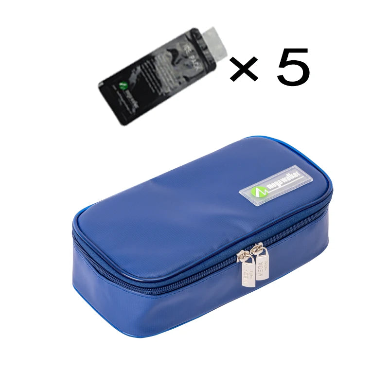 Caja enfriadora de insulina mega, bolsa de tamaño mediano, Estuche De Viaje de insulina para diabéticos con aislamiento portátil, bolsa de hielo de papel de aluminio de tela de nailon