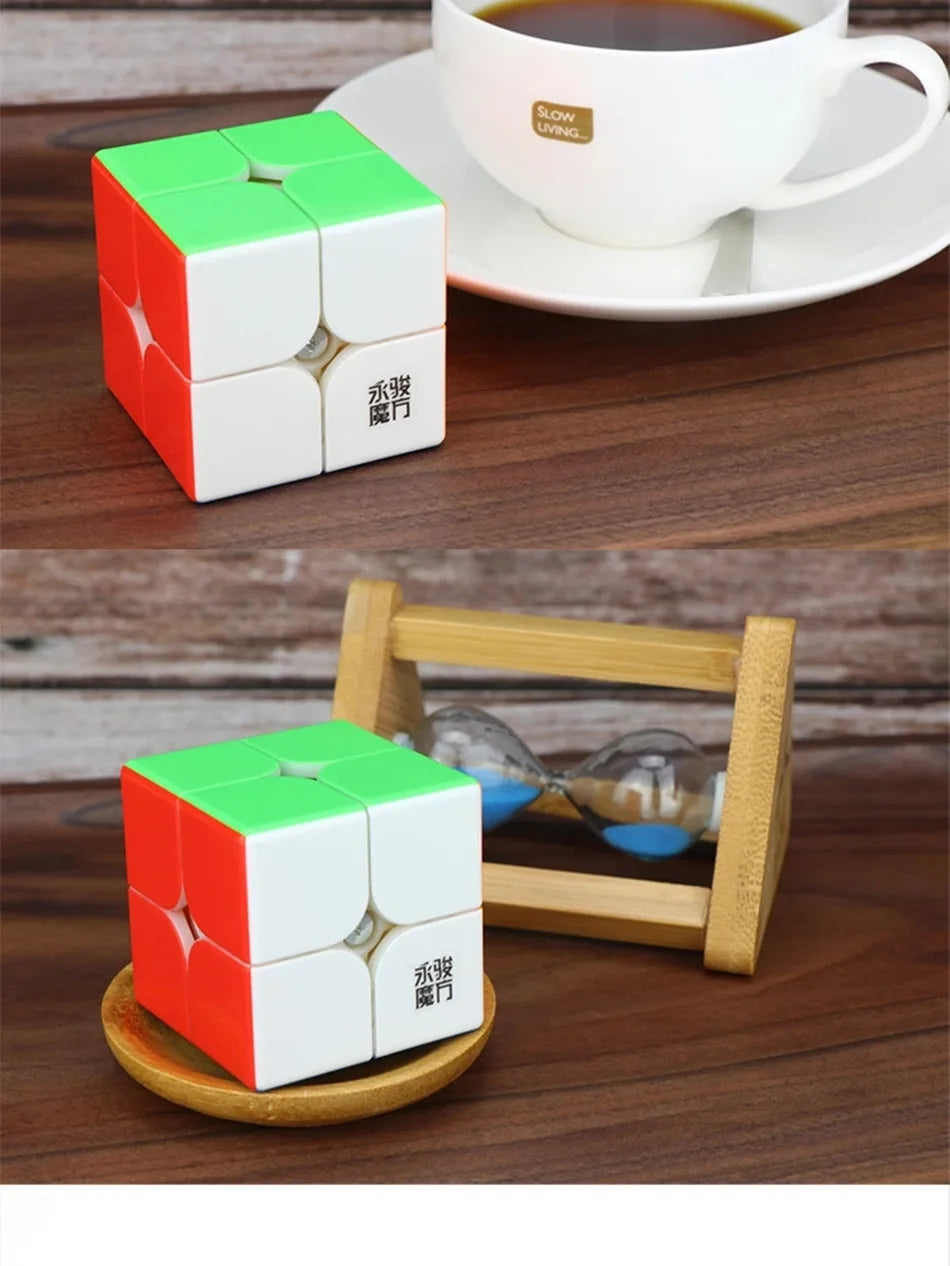Yongjun-cubo magnético de plástico ABS para niños, cubo mágico educativo de juguete de 2x2x2, de 5x5x5Cm, modelo Yupo V2M