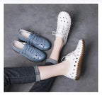 Zapatos Oxford de Diseñador | Cuero Partido | Transpirables | Cordones | Novedad