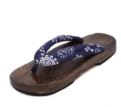 Sandalias Japonesas Geta Hombre Cosplay | Zuecos Madera Planos Novedad Verano