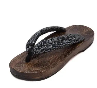Sandalias Japonesas Geta Hombre Cosplay | Zuecos Madera Planos Novedad Verano