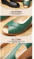 Sandalias de Cuña Planas | Punta Abierta | Tallas 41-42 | Genuinas