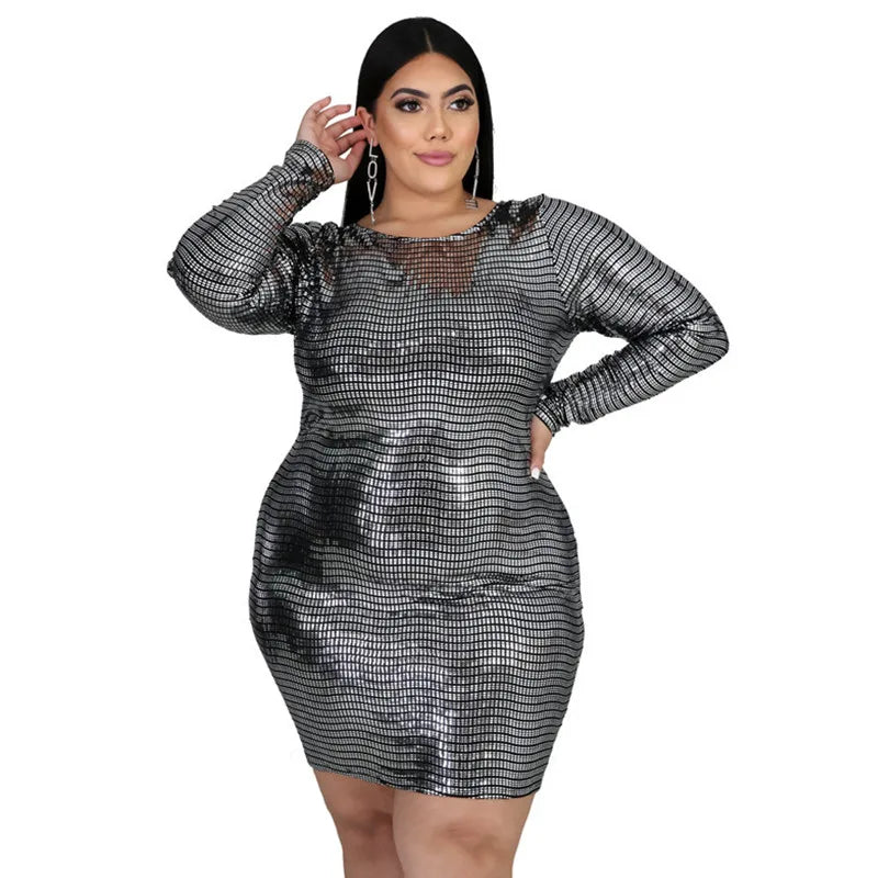 Vestidos de fiesta para mujer, talla grande 5XL, minivestido ajustado con Espalda descubierta, traje de cumpleaños para Club nocturno, venta al por mayor, envío directo, 2021