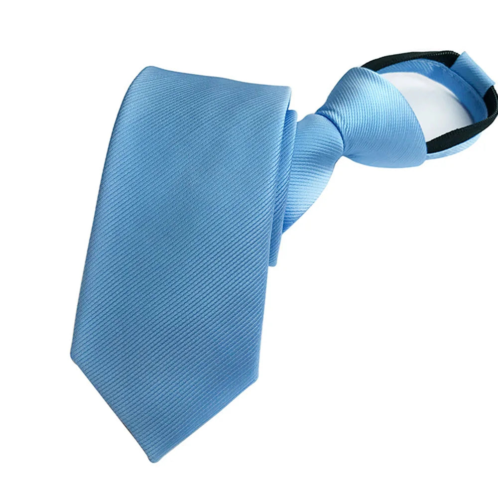 Corbata Preatada Con Cremallera Clásica De Negocios y Estilo Tico