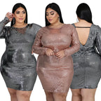 Vestidos de fiesta para mujer, talla grande 5XL, minivestido ajustado con Espalda descubierta, traje de cumpleaños para Club nocturno, venta al por mayor, envío directo, 2021