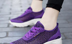 Zapatillas de Malla Hueca con Cordones | Plataforma EVA | Ligeras y Transpirables | Verano