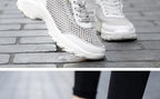 Zapatillas de Malla Hueca con Cordones | Plataforma EVA | Ligeras y Transpirables | Verano