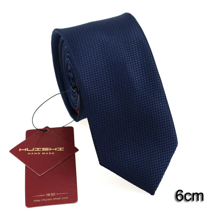 Corbata Jacquard Azul Oscuro Para Hombres Negocios Estilo Tico Elegante