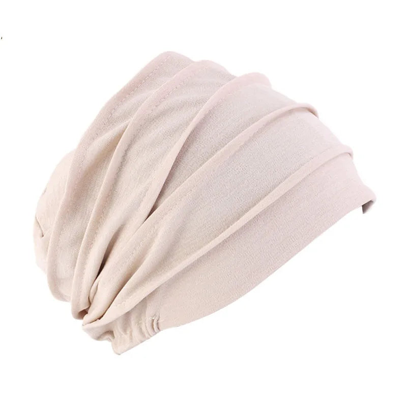Gorro respirable para mujer, turbante Hijabs para mujer, gorro de tela elástica para la cabeza, gorro suave con volantes para quimio contra el cáncer, bufanda musulmana, venta al por mayor